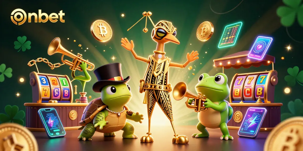 Experience thrilling gaming at Onbet with exciting slots and dynamic casino characters.