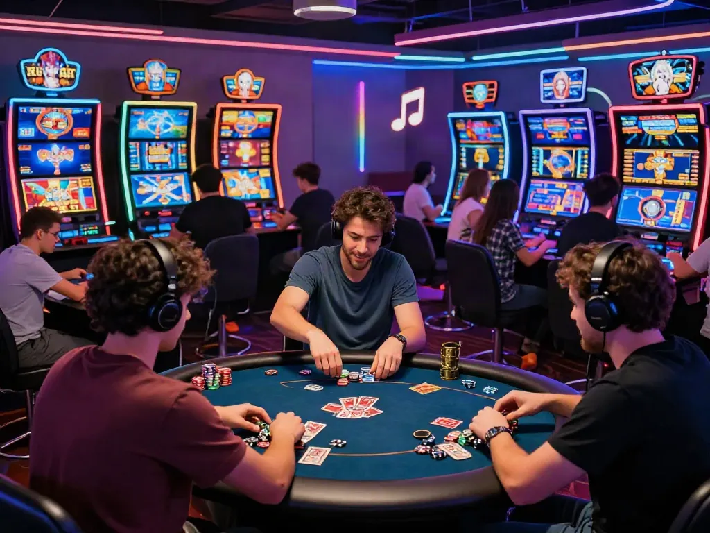 Vibrant online gaming scene at https://du88az.net/ with players enjoying various casino games.
